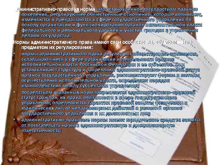 Административно-правовая норма это установленное государством правило Административно-правовая норма поведения, регулирующее общественные отношения, которые возникают,