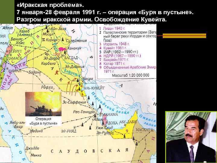  «Иракская проблема» . 7 января-28 февраля 1991 г. – операция «Буря в пустыне»