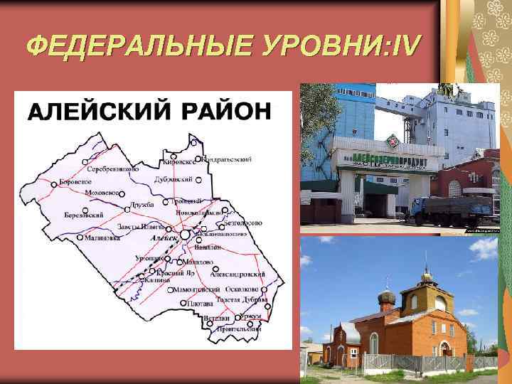 ФЕДЕРАЛЬНЫЕ УРОВНИ: IV 