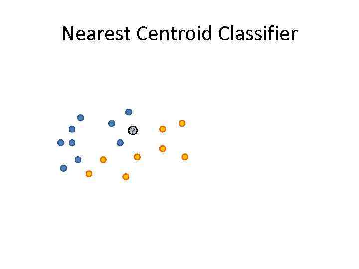 Nearest Centroid Classifier ? 