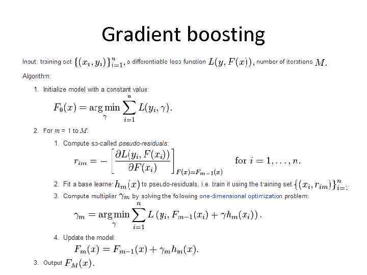 Gradient boosting 