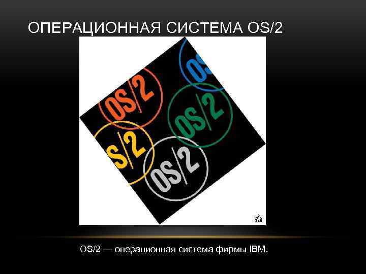 ОПЕРАЦИОННАЯ СИСТЕМА OS/2 — операционная система фирмы IBM. 
