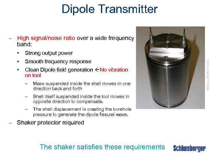 Dipole Transmitter – High signal/noise ratio over a wide frequency band: Strong output power