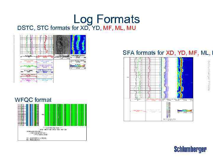 Log Formats DSTC, STC formats for XD, YD, MF, ML, MU SFA formats for