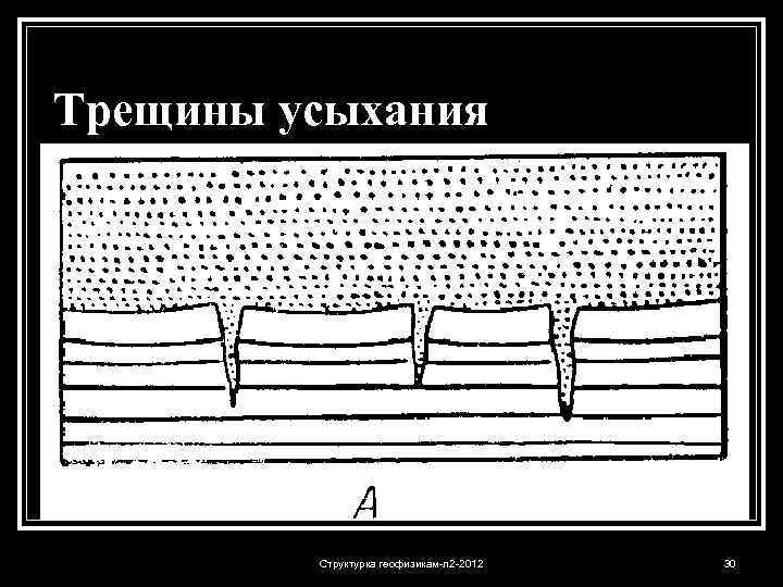 Трещины усыхания Структурка геофизикам-л 2 -2012 30 