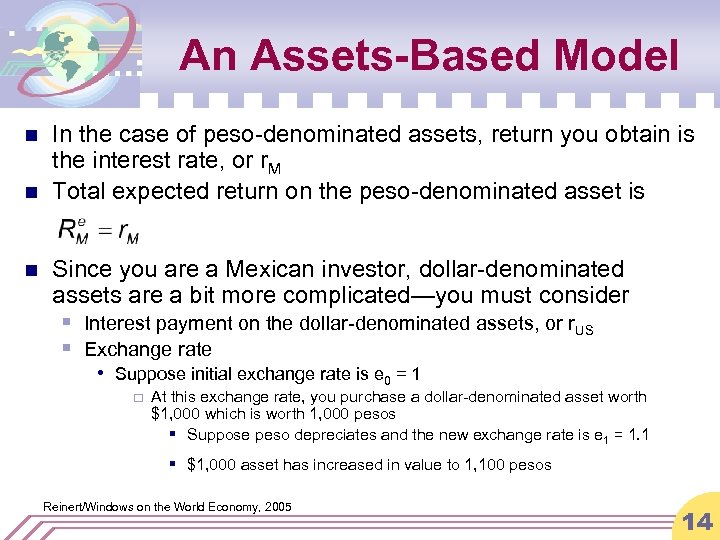 An Assets-Based Model n n n In the case of peso-denominated assets, return you