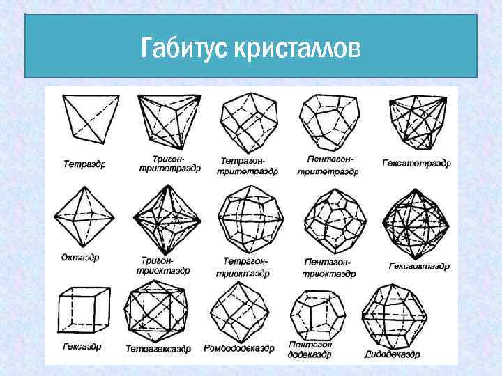 Габитус кристаллов 