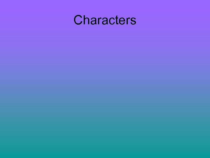 Characters 