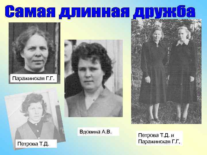 Паражинская Г. Г. Вдовина А. В. Петрова Т. Д. и Паражинская Г. Г, 
