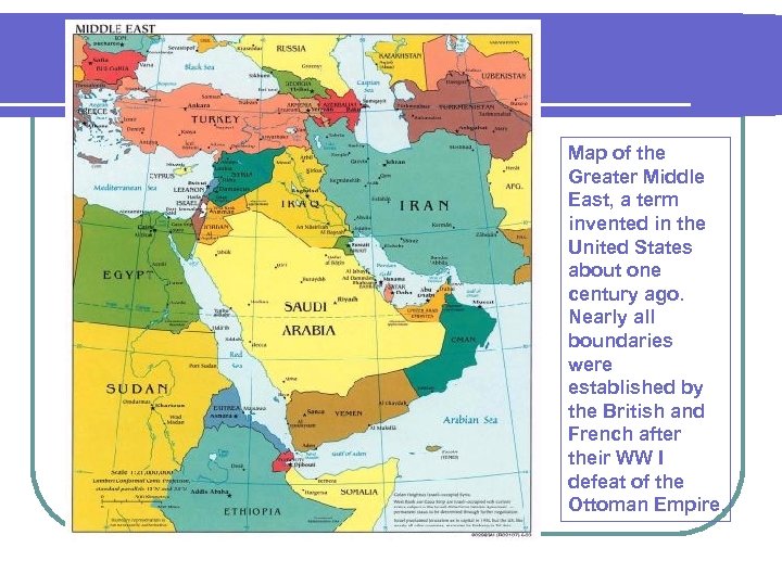 Map of the Greater Middle East, a term invented in the United States about