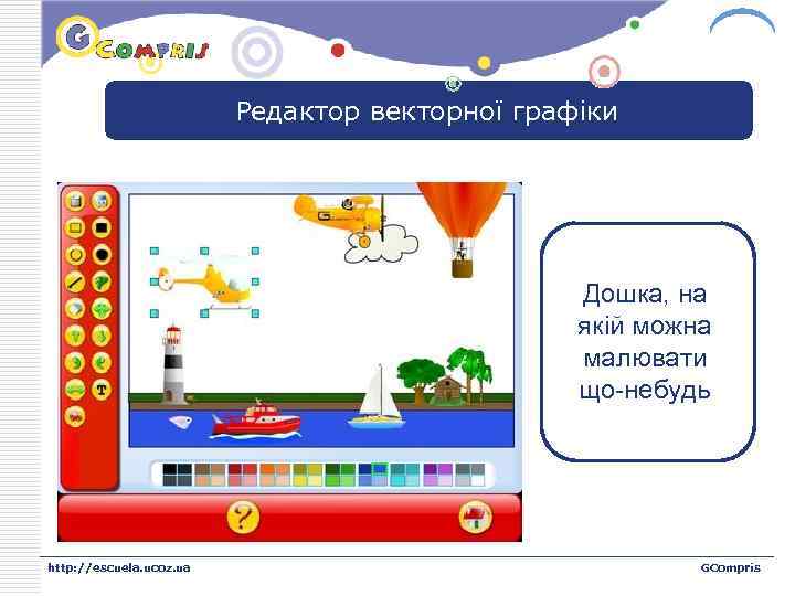 LOGO Редактор векторної графіки Дошка, на якій можна малювати що-небудь http: //escuela. ucoz. ua