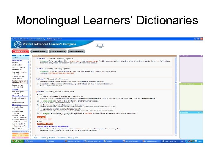 Monolingual Learners‘ Dictionaries 