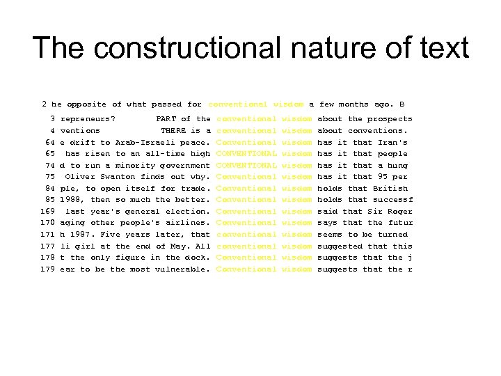 The constructional nature of text 2 he opposite of what passed for conventional wisdom