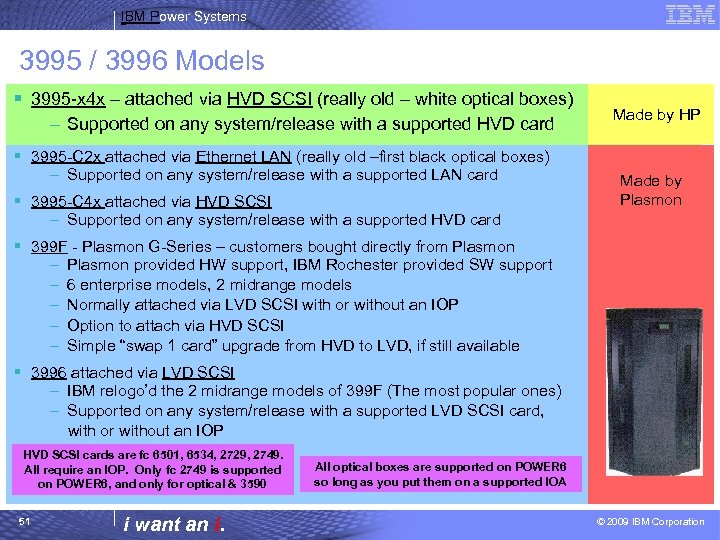 IBM Power Systems 3995 / 3996 Models § 3995 -x 4 x – attached