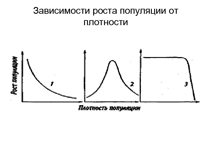 Зависимости роста популяции от плотности 