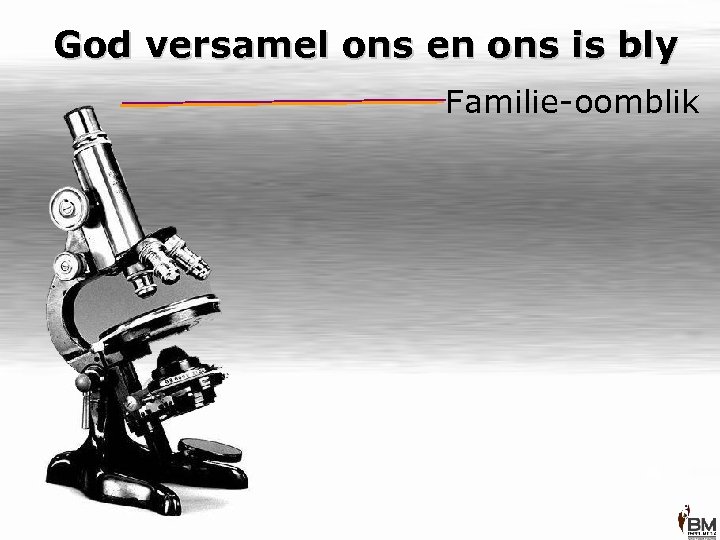 God versamel ons en ons is bly Familie-oomblik 