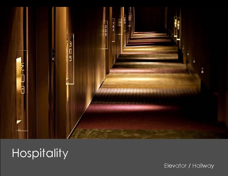 Hospitality Elevator / Hallway 