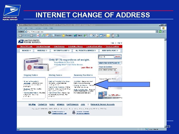 INTERNET CHANGE OF ADDRESS 23 