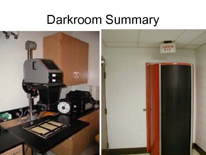 Darkroom Summary 