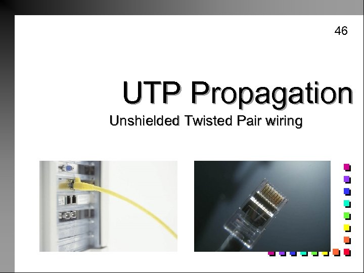 46 UTP Propagation Unshielded Twisted Pair wiring 
