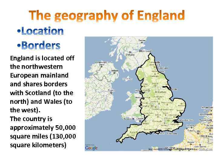 England is located off the northwestern European mainland shares borders with Scotland (to the
