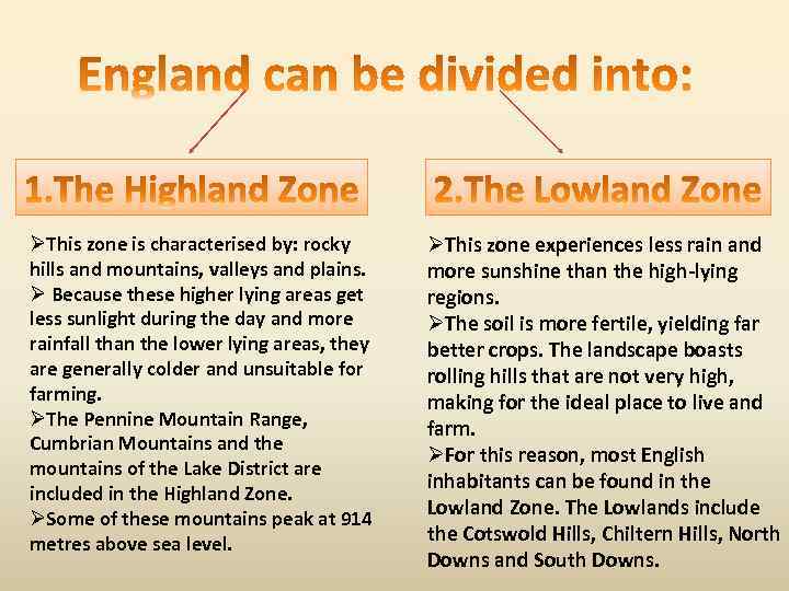 ØThis zone is characterised by: rocky hills and mountains, valleys and plains. Ø Because