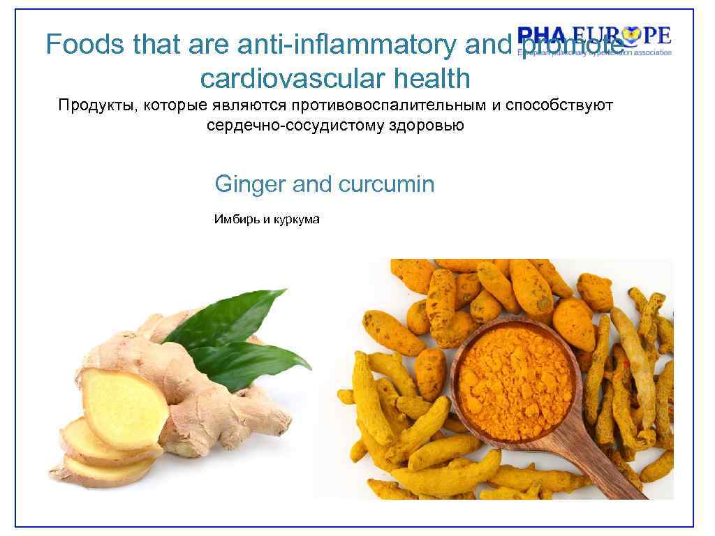 Foods that are anti-inflammatory and promote cardiovascular health Продукты, которые являются противовоспалительным и способствуют