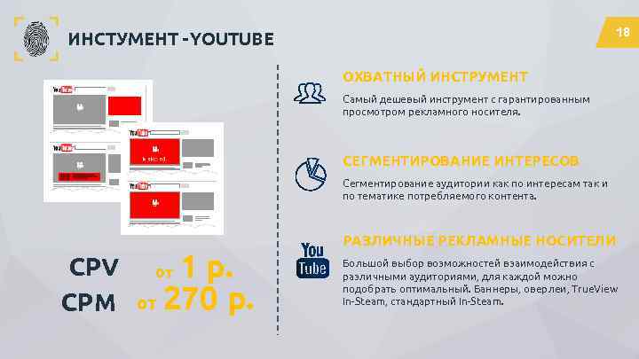 18 ИНСТУМЕНТ - YOUTUBE ОХВАТНЫЙ ИНСТРУМЕНТ Самый дешевый инструмент с гарантированным просмотром рекламного носителя.