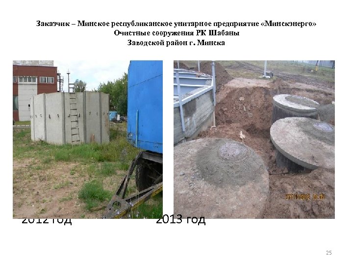 Заказчик – Минское республиканское унитарное предприятие «Минскэнерго» Очистные сооружения РК Шабаны Заводской район г.