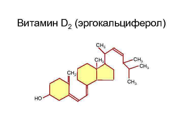 Витамин D 2 (эргокальциферол) СН 3 СН 2 СН 3 НО 