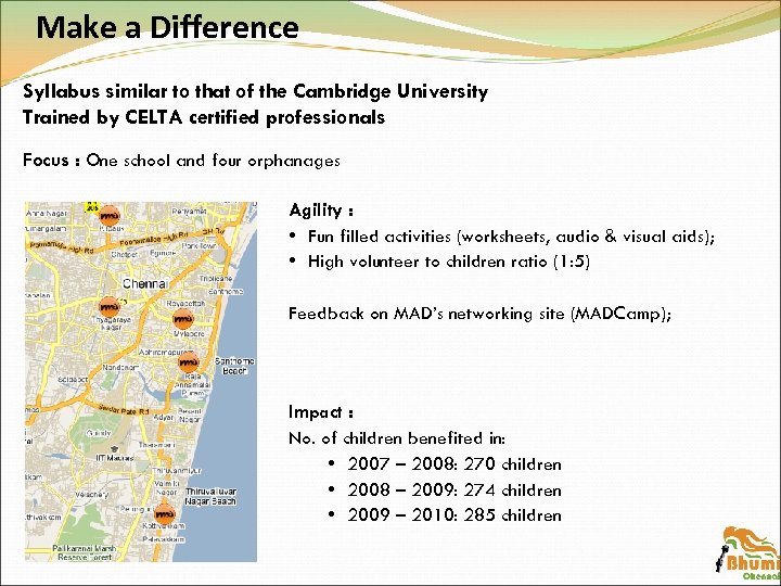 Make a Difference Syllabus similar to that of the Cambridge University Trained by CELTA