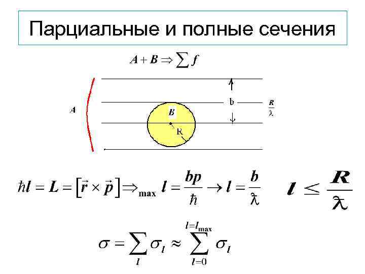 Парциальные и полные сечения 