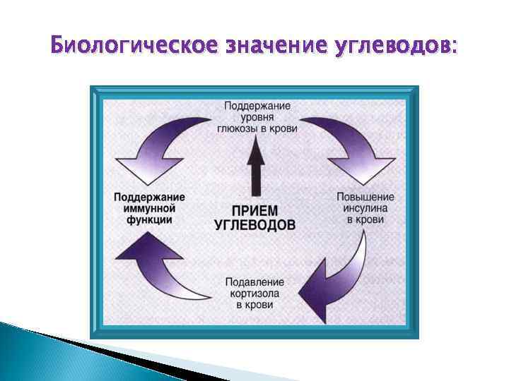 Применение углеводов схема