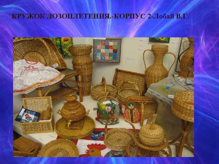 КРУЖОК ЛОЗОПЛЕТЕНИЯ. -КОРПУС 2 -Лобай В. Г. 