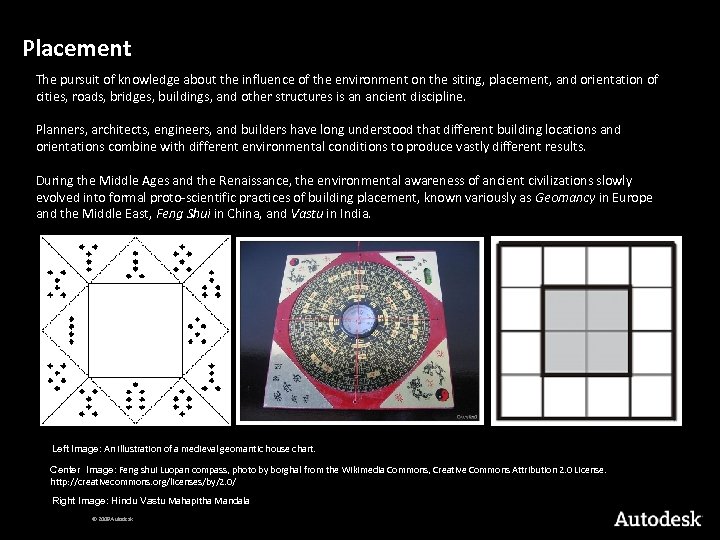 Placement The pursuit of knowledge about the influence of the environment on the siting,