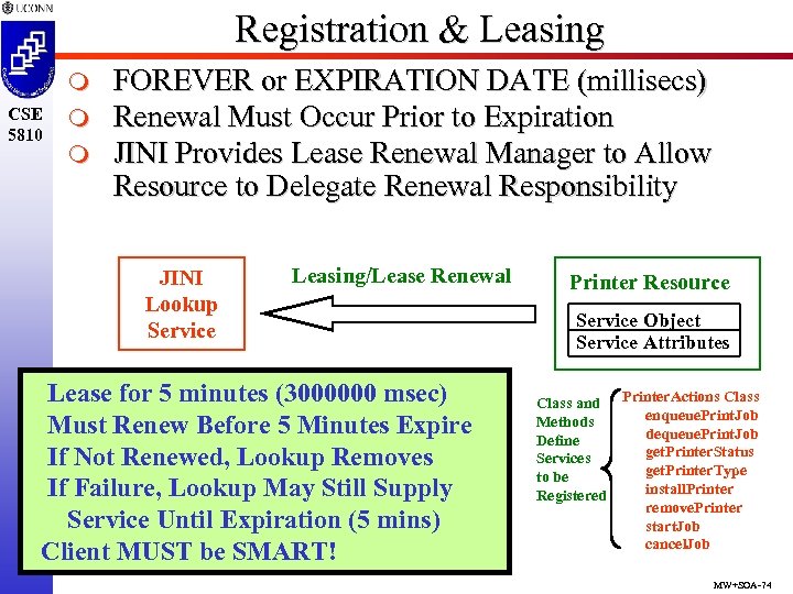 Registration & Leasing m CSE 5810 m m FOREVER or EXPIRATION DATE (millisecs) Renewal