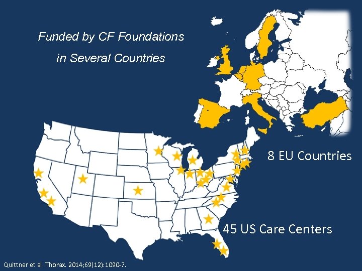 Funded by CF Foundations in Several Countries 8 EU Countries 45 US Care Centers