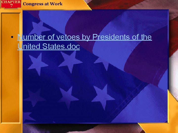  • Number of vetoes by Presidents of the United States. doc 