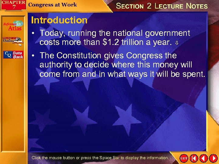 Introduction • Today, running the national government costs more than $1. 2 trillion a