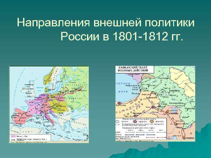 Внешняя политика Александра I до 1812 года