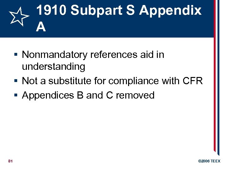 1910 Subpart S Appendix A § Nonmandatory references aid in understanding § Not a