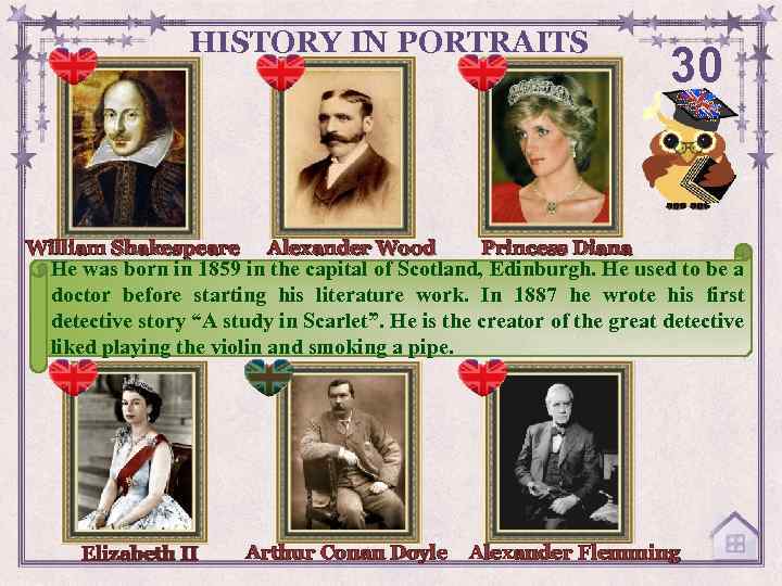 HISTORY IN PORTRAITS William Shakespeare Alexander Wood 30 Princess Diana He was born in