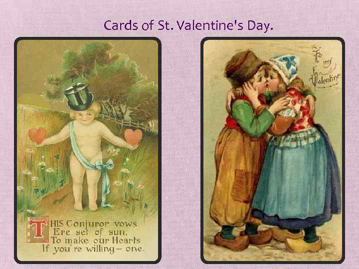 Cards of St. Valentine's Day. 