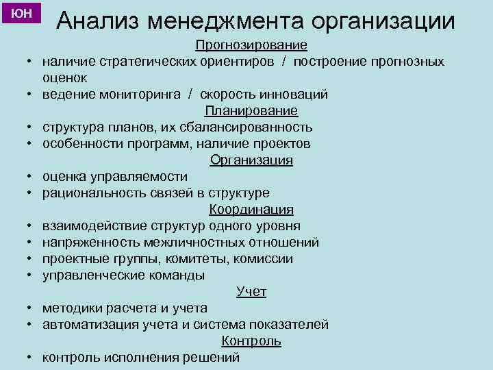 Оценка ведение. Анализ в менеджменте это. Анализ менеджмента организации. Анализ системы менеджмента на предприятии. Менеджерский анализ организации.