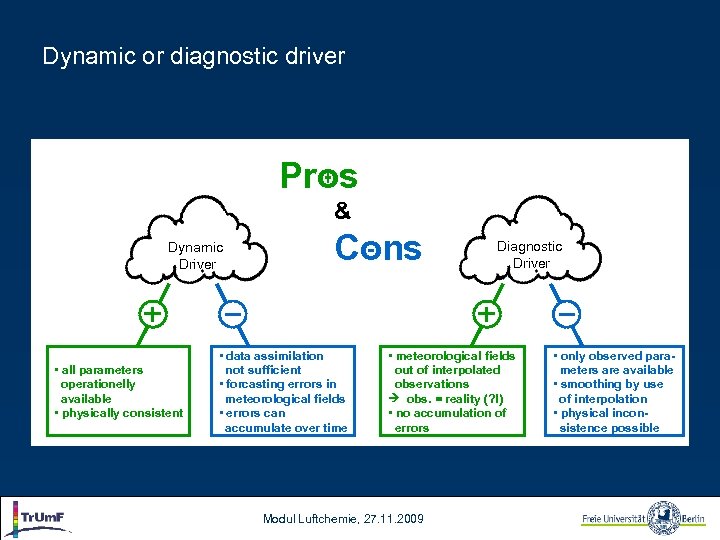 Dynamic or diagnostic driver Pros & Dynamic Driver • all parameters operationelly available •