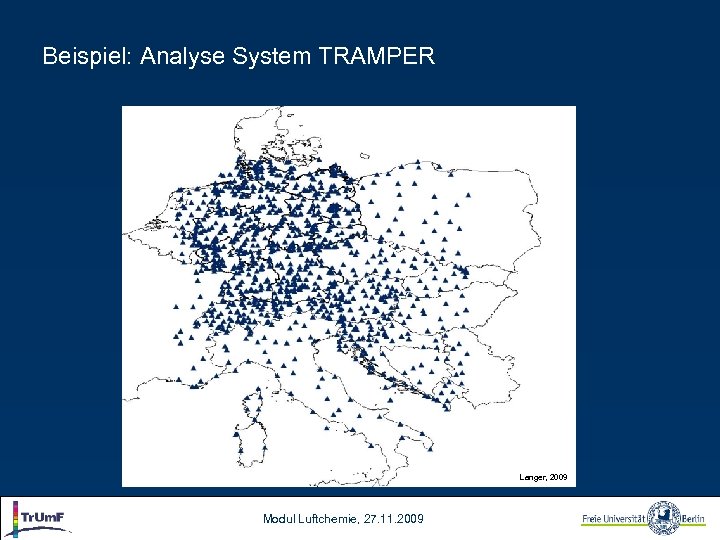 Beispiel: Analyse System TRAMPER Langer, 2009 Modul Luftchemie, 27. 11. 2009 