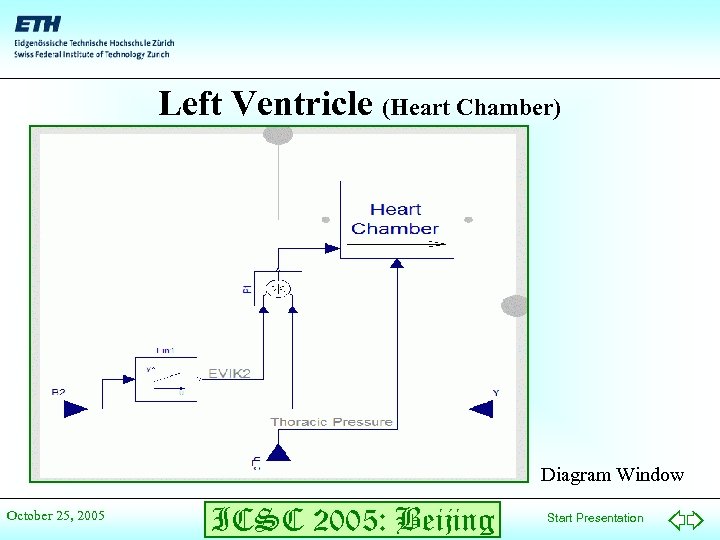 Left Ventricle (Heart Chamber) Diagram Window October 25, 2005 ICSC 2005: Beijing Start Presentation