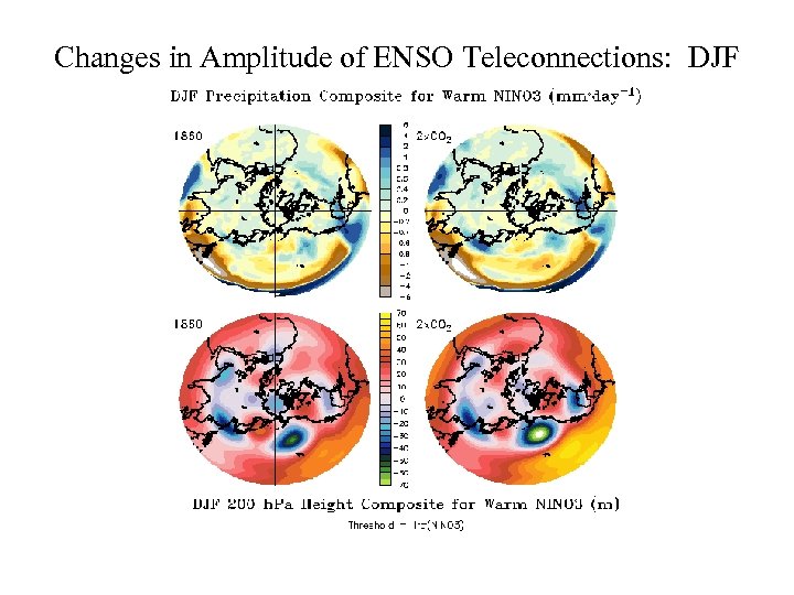 Changes in Amplitude of ENSO Teleconnections: DJF 