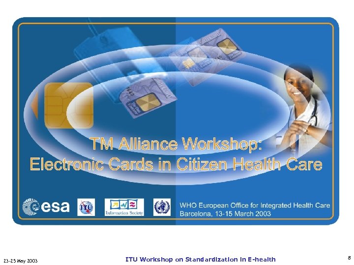 TM-Alliance Workshop: Electronic ITU-T Cards in Citizen Health Care 23 -25 May 2003 ITU