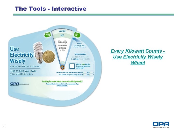 The Tools - Interactive Every Kilowatt Counts Use Electricity Wisely Wheel 8 